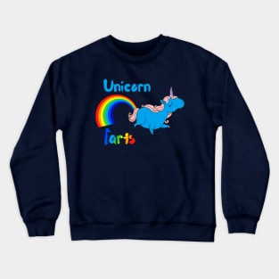 Rainbows: Unicorn Farts - Mythical Magical Horse Horn Crewneck Sweatshirt